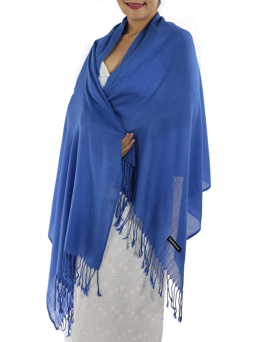 Blue Cashmere Scarf