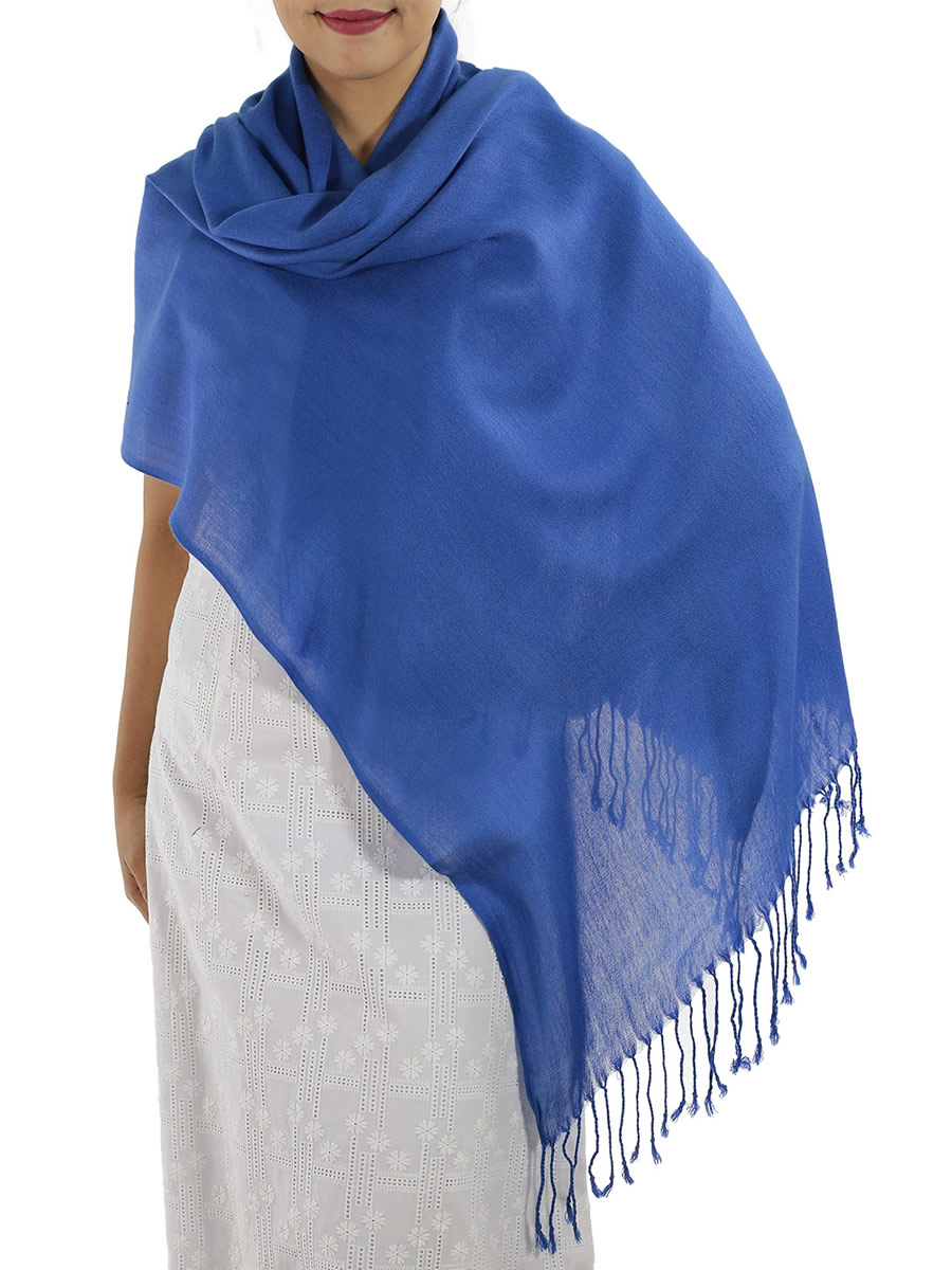 Blue Cashmere Scarf