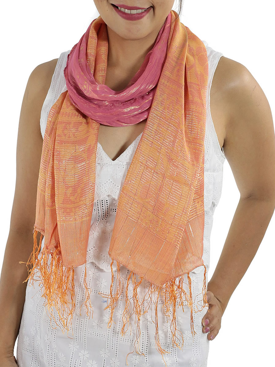 Rose Silk Scarf
